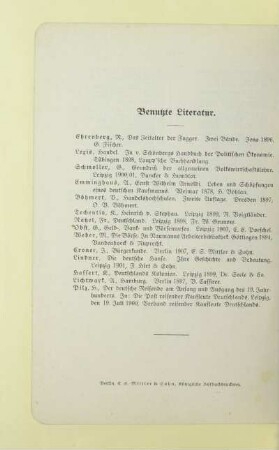 Benutzte Literatur