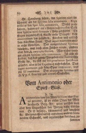 Vom Antimonio oder Spieß-Glase