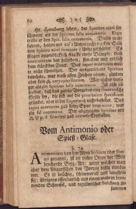 Vom Antimonio oder Spieß-Glase
