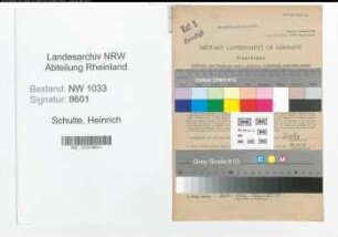 Entnazifizierung Heinrich Schulte , geb. 29.12.1919 ()
