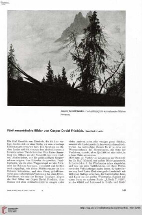 56: Fünf neuentdeckte Bilder von Caspar David Friedrich