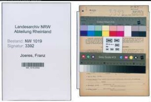 Entnazifizierung Franz Joeres , geb. 28.03.1888 (Kaufmann)