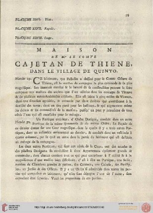 Maison de Mr. le Comte Cajetan de Thiene dans le village de Quinto