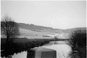Jungnau, Arbeitszug mit Lok 12 im Laucherttal
