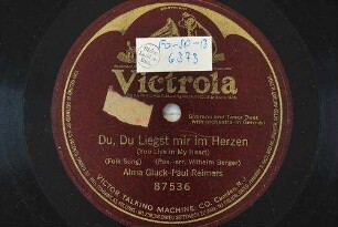 Du, du liegst mir im Herzen : (Folk-Song) / (Pax.-arr. Wilhelm Berger)