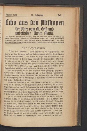 August 1911. Heft 11