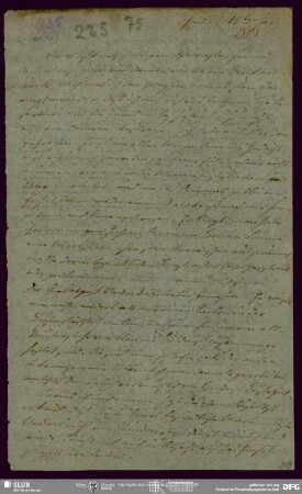 Eigenh. Brief von August Wilhelm von Schlegel an Christian Friedrich Tieck, Paris, 12.01.1818