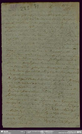 Eigenh. Brief von August Wilhelm von Schlegel an Christian Friedrich Tieck, Paris, 12.01.1818