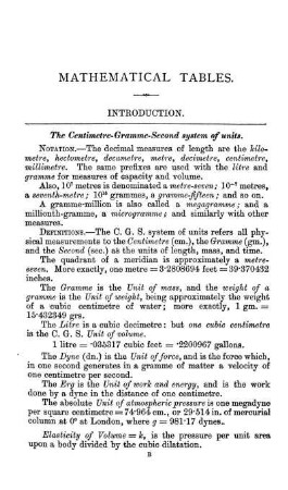 Part I. Section I. Mathematical Tables.