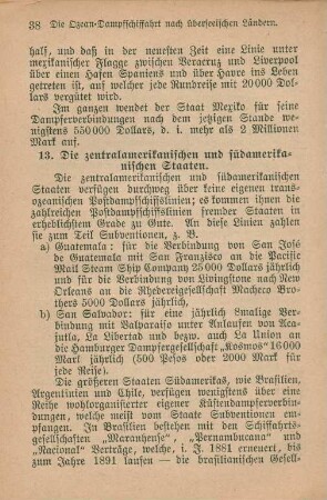 13. Die zentralamerikanischen und südamerikanischen Staaten
