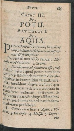 Caput III. De Potu