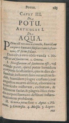 Caput III. De Potu