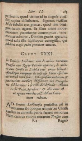 Caput XXXI. In Comitiis Lublinen: cum de unione terrarum Prussiae cum Regno Poloniae ageretur ...