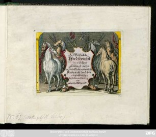 Curiöser Pferd-Spiegel, in welchem allerhand Arten der Fürtreffliche[n] . auslandisch Pferde nach dem Leben abgebildet seyn
