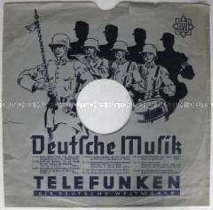Hülle einer Schallplatte mit Marschmusik (u.a. Horst-Wessel-Lied)