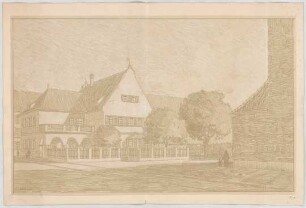Fischer, Theodor; Ulm; Garnisonkirche (Pauluskirche) - Pfarrhaus (Perspektive)