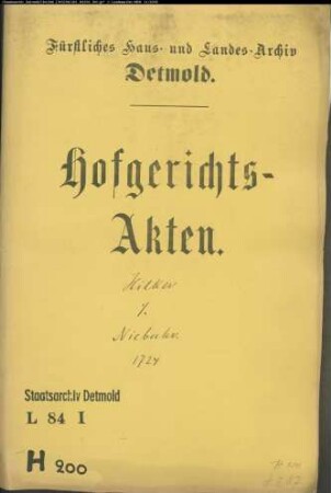 Hilker zu Greste gegen Niebur zu Greste - Abgehauene Potten (junge Baumpflänzlinge)