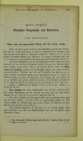 Fünfter Abschnitt. Besondere Geographie von Australien