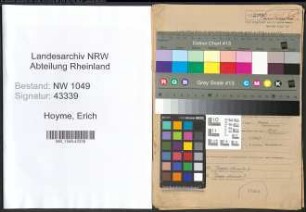 Entnazifizierung Erich Hoyme , geb. 19.09.1904 (Elektriker)