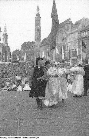Görlitz, Radrennen Internationale Friedensfahrt, Kulturveranstaltung anlässlich der Friedensfahrt, 4. Mai 1952