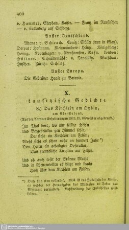 Lausitzische Gedichte
