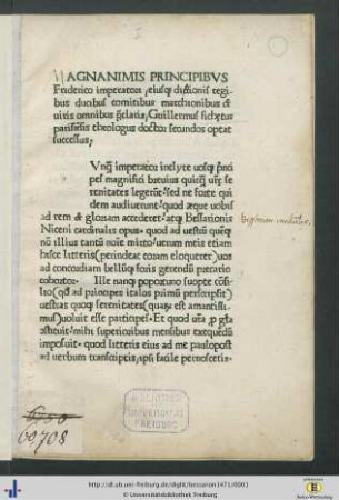 Epistolae et orationes [Fragm.]