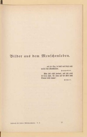 Bilder aus dem Menschenleben