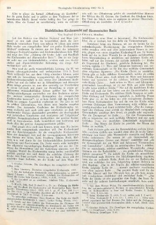 329-339 Dialektisches Kirchenrecht auf ökumenischer Basis