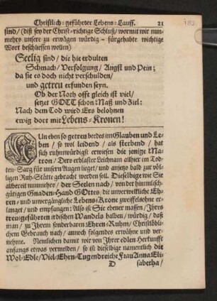 Christlich-geführter Lebens-Lauff.