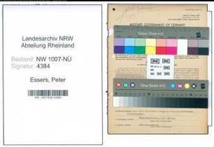 Entnazifizierung Peter Essers , geb. 17.09.1903 (Landwirt)