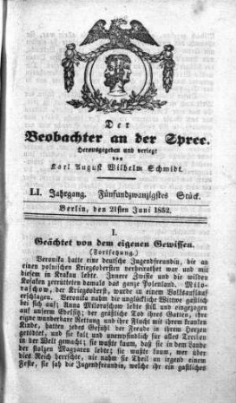 25. Stueck, 21. Juni 1852