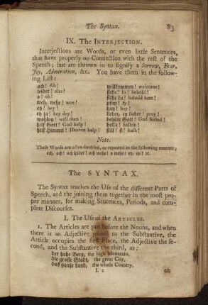 IX. The Interjection.