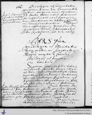 Pars VII: Privilegia et Immunitates temporales ac Spirituales Monasterii...