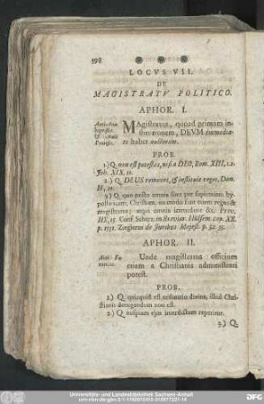 Locus VII. De Magistratu Politico.