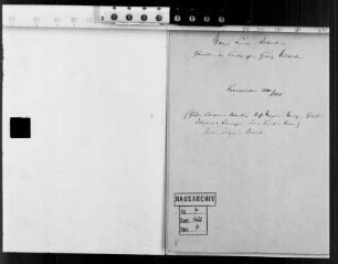 Korrespondenz der Landgräfin Marie Luise Albertine, geb. Gräfin v. Leiningen-Dagsburg