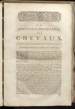 Connoissance de L´Age du Cheval. - Autre pour Le Meme Usage.