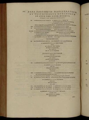 Pars fastorum Magistratuum et Triumphorum Romanorum ab anno Urb. Cond. DCLXVII. vsque ad annum DCCXXII.