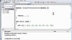 06A.2 zweidimensionales Array, stückweise lineare Funktion, lineare Interpolation