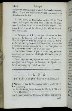Iles De L'Amérique Septentrionale.