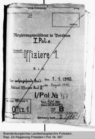 Personalangelegenheiten der Beamten im Offiziersrang