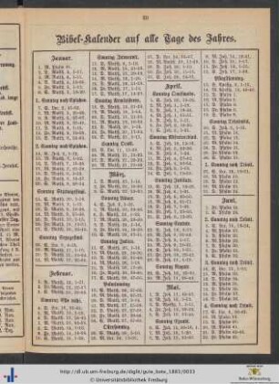 Bibel-Kalender auf alle Tage des Jahres.