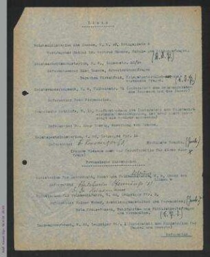 Verzeichnis Referentinnen / Rätin in Ministerien