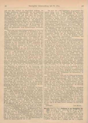 388-390 [Rezension] Wernle, Paul, Einführung in das theologische Studium. 3., verb. Aufl