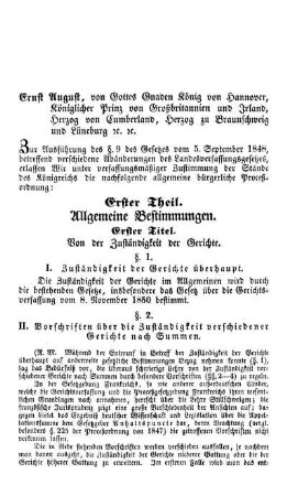 I. Zuständigkeit der Gerichte überhaupt.
