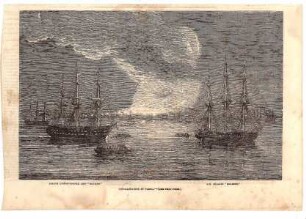 Conflagration at Varna, French Line-of-Battle ship "Bayard', H.M. Frigate "Leander"