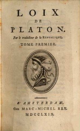 Loix de Platon, 1