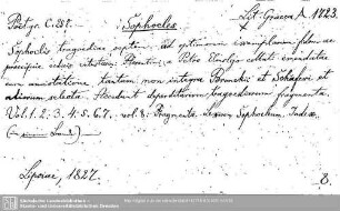 Literatura Graeca A 1723