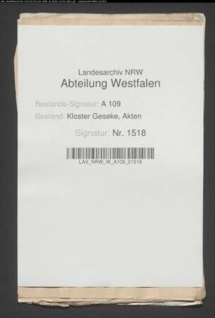 Kostenanschlag zur Reparatur des Hauses der [verstorbenen] Dechantin v. Padberg.