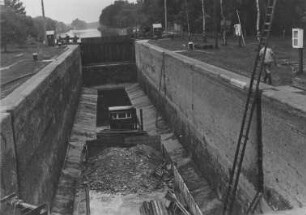 Trockenlegung kleine Schleuse Hesselte/Dortmund-Ems-Kanal