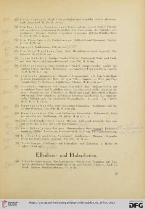 Elfenbein- und Holzarbeiten (Nr. 324-331)